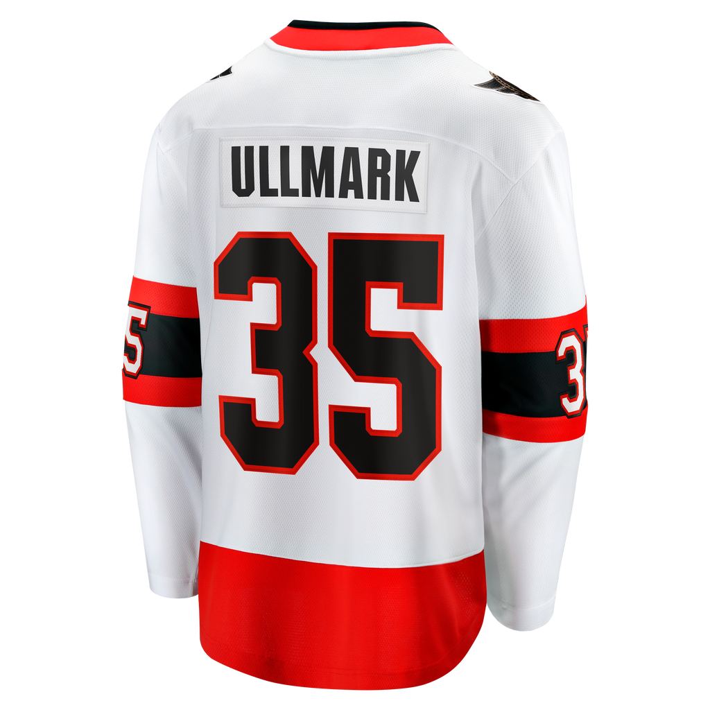 Ottawa Senators Fanatics Away Breakaway Jersey - White - Linus Ullmark - Mens