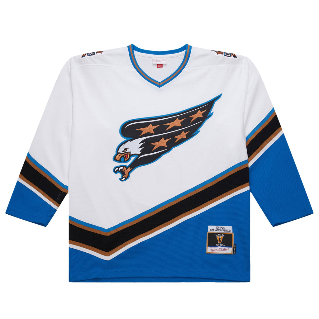 Men's Mitchell & Ness Alexander Ovechkin White Washington Capitals 2005/06 Power Play Jersey