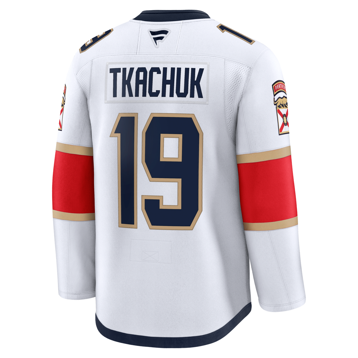 Florida Panthers Fanatics Away Premium Jersey - White - Matthew Tkachuk - Mens