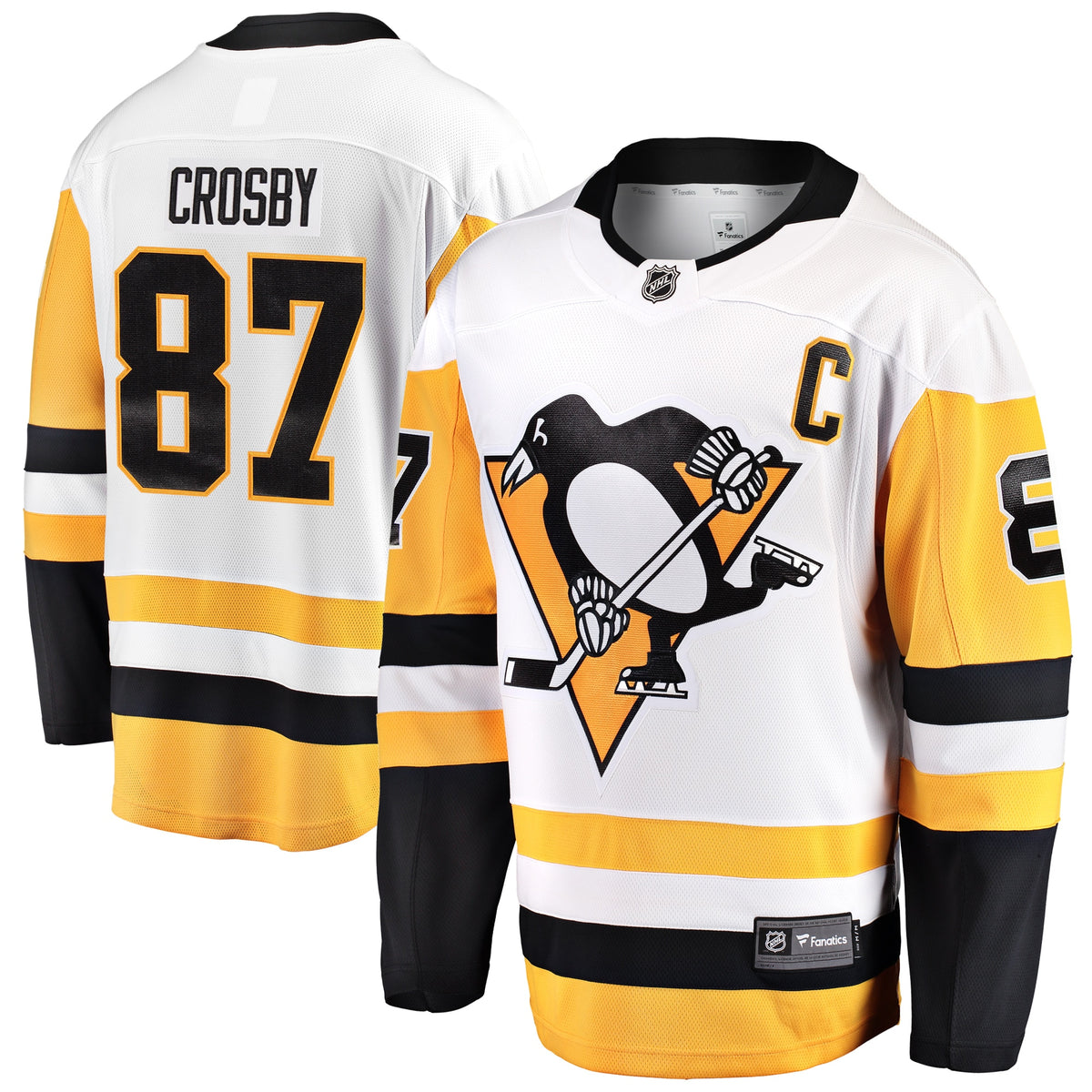 Men's Fanatics Sidney Crosby White Pittsburgh Penguins  Breakaway Jersey