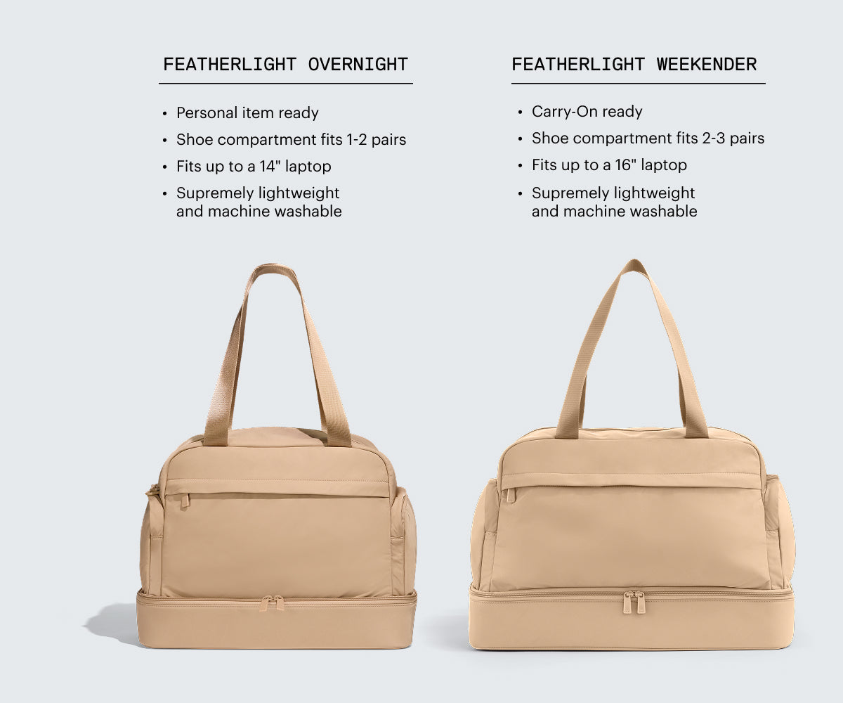 Away Featherlight Weekender Crossbody Bag - Camel Brown