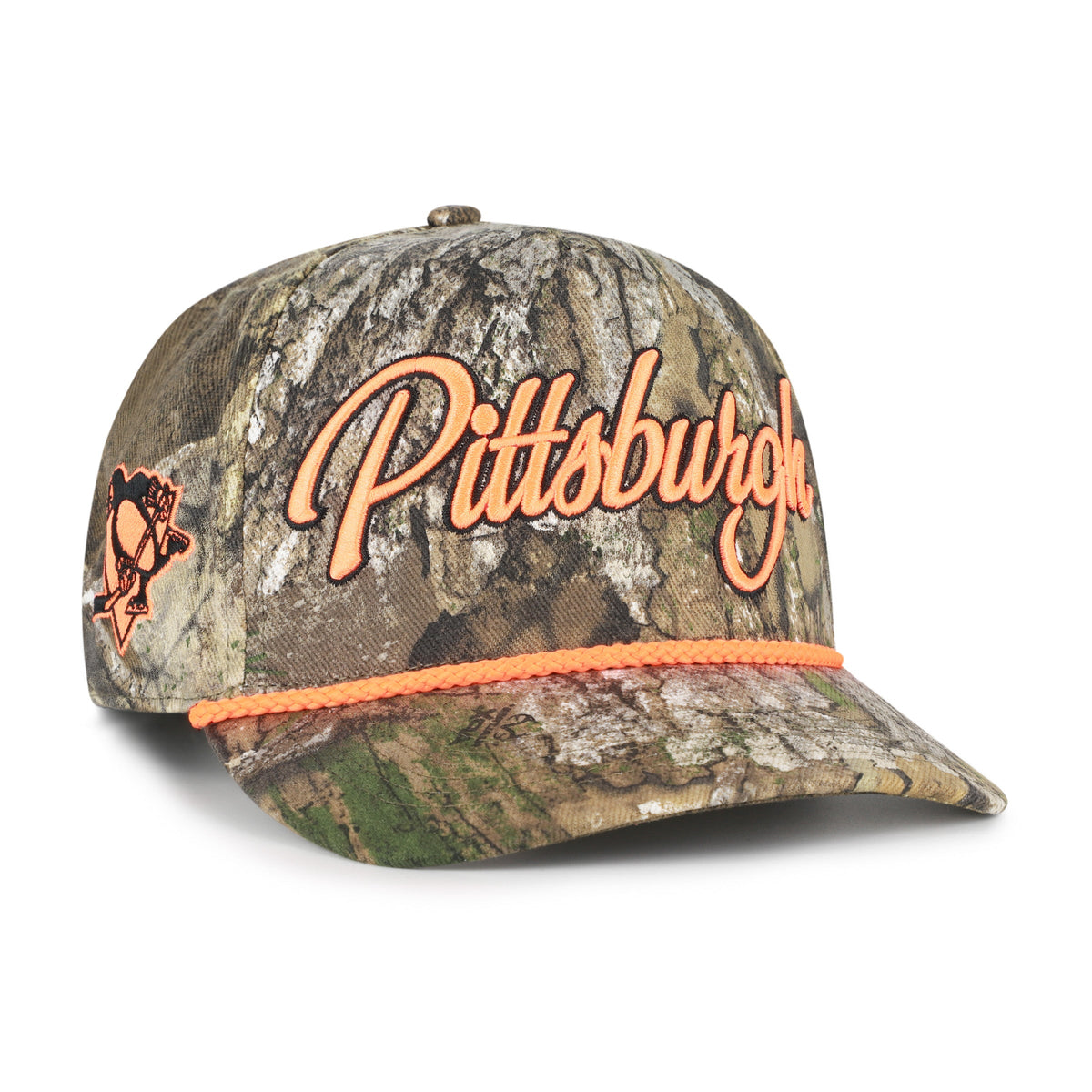 PITTSBURGH PENGUINS OVERHAND SCRIPT REALTREE '47 HITCH