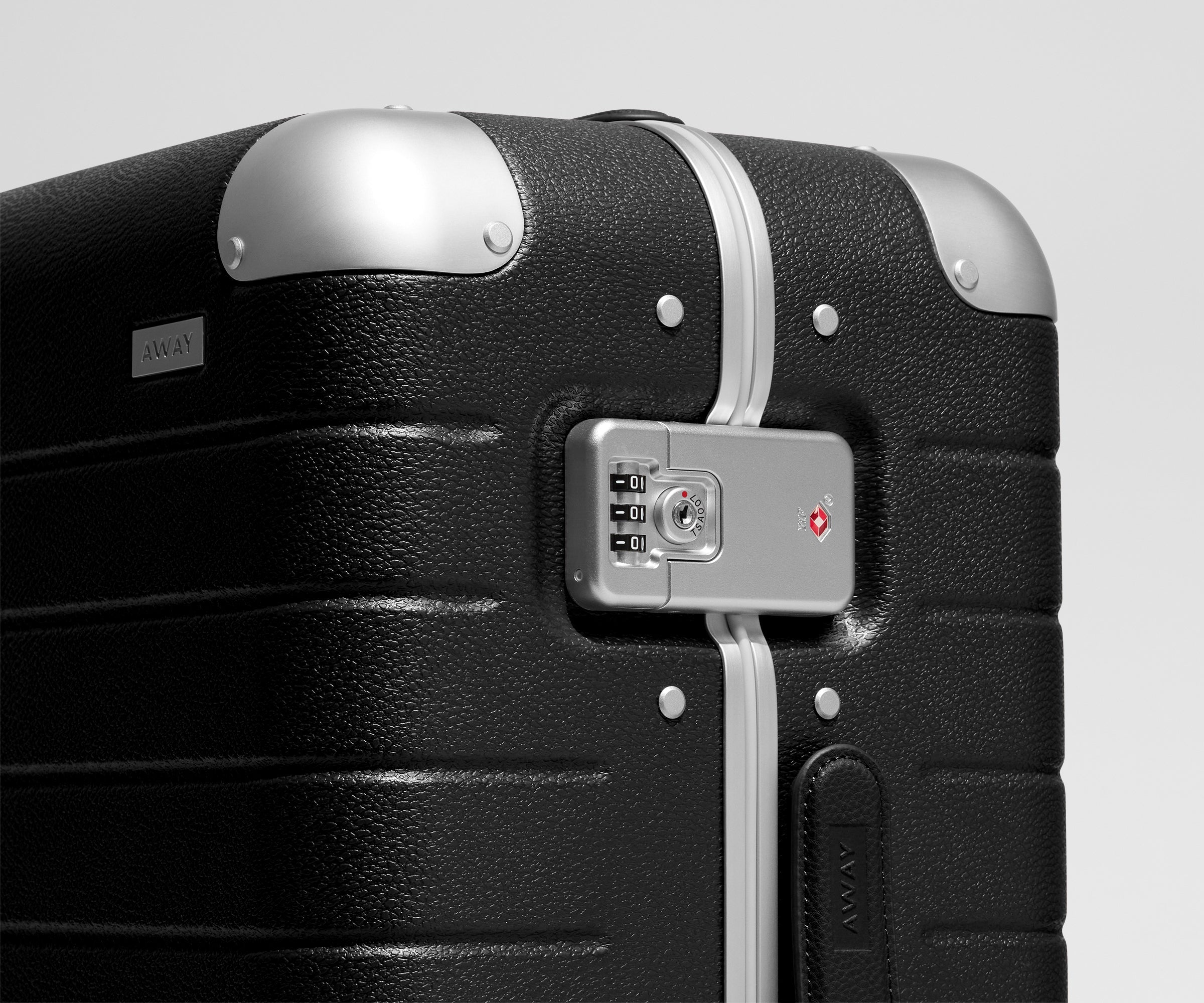 Away The Aluminum Edge Medium Suitcase - Jet Black