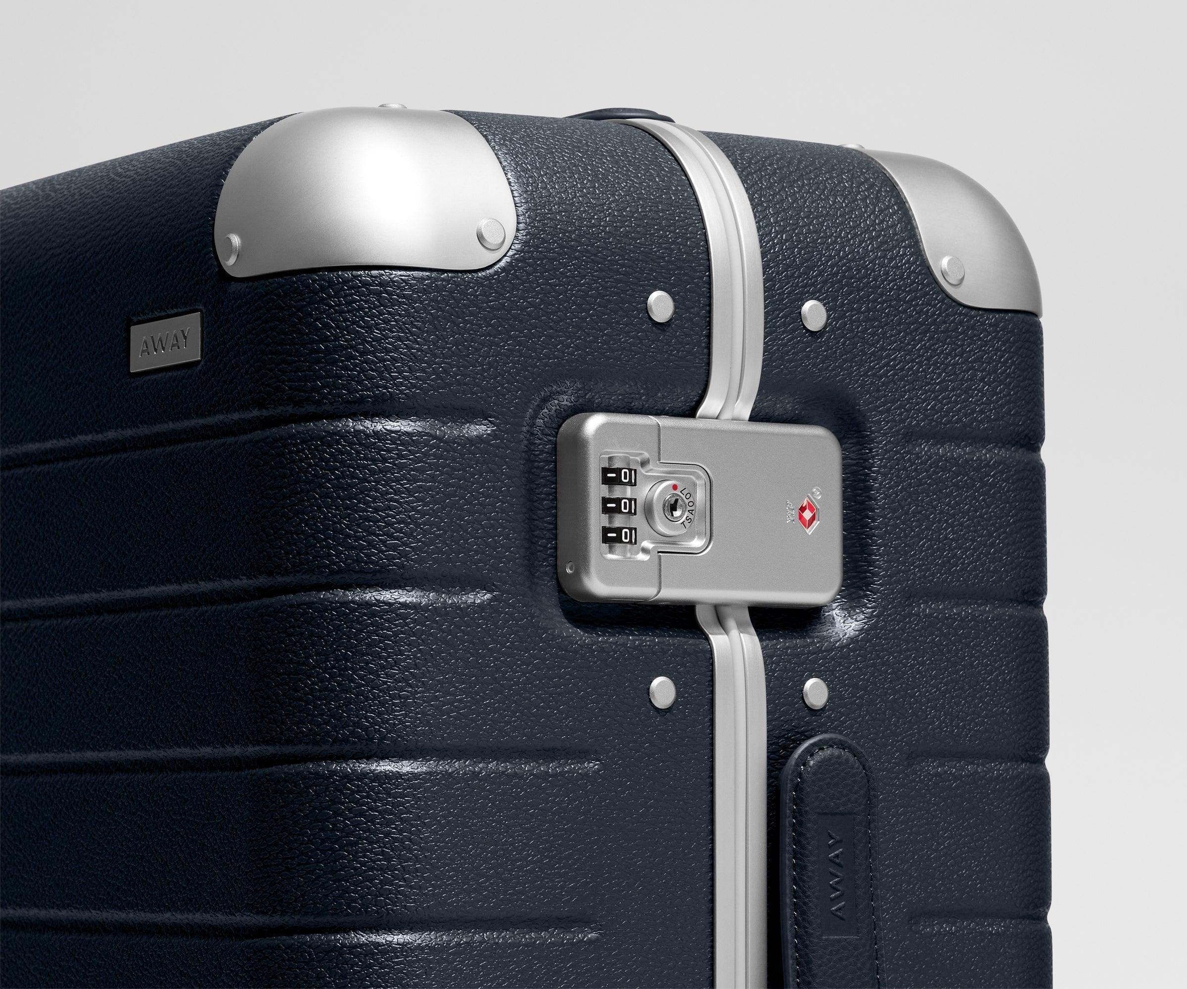 Away The Aluminum Edge Large Suitcase - Navy Blue