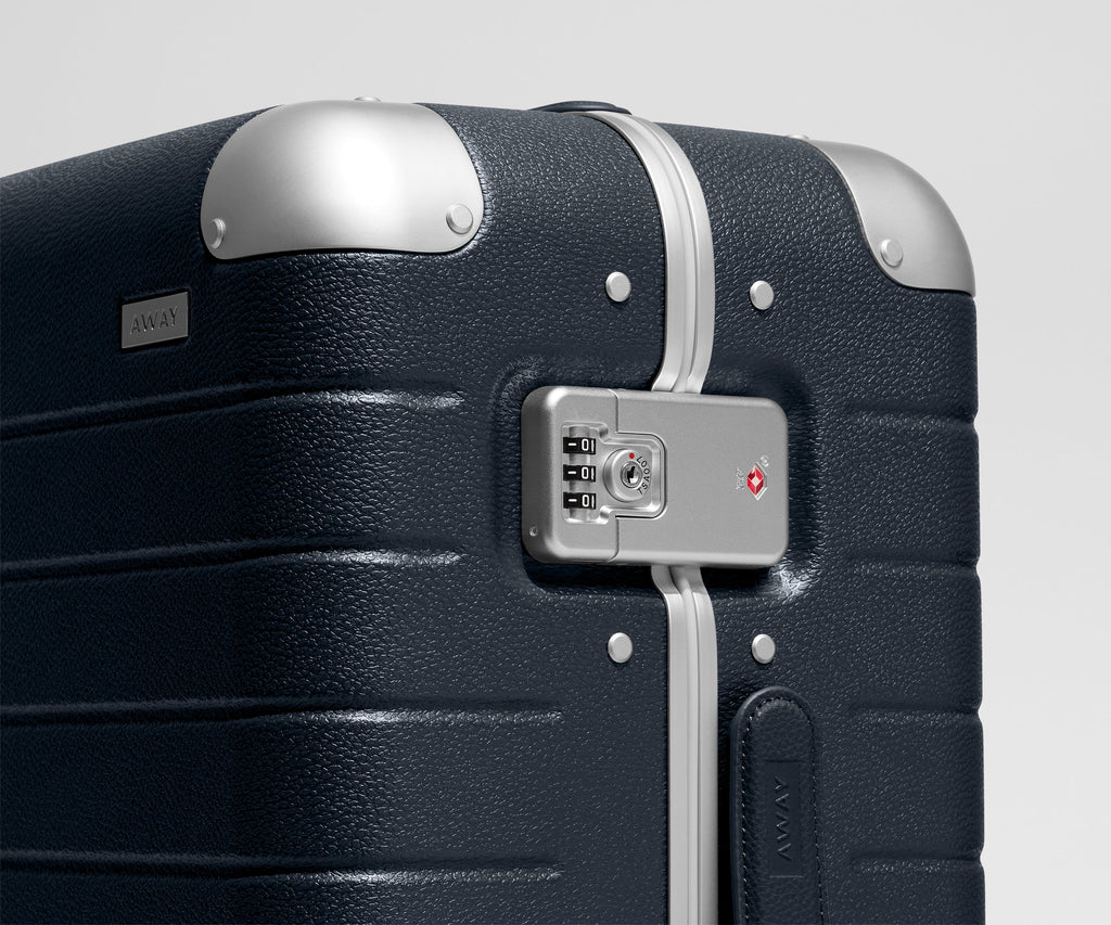 Away The Aluminum Edge Carry-On Suitcase - Navy Blue