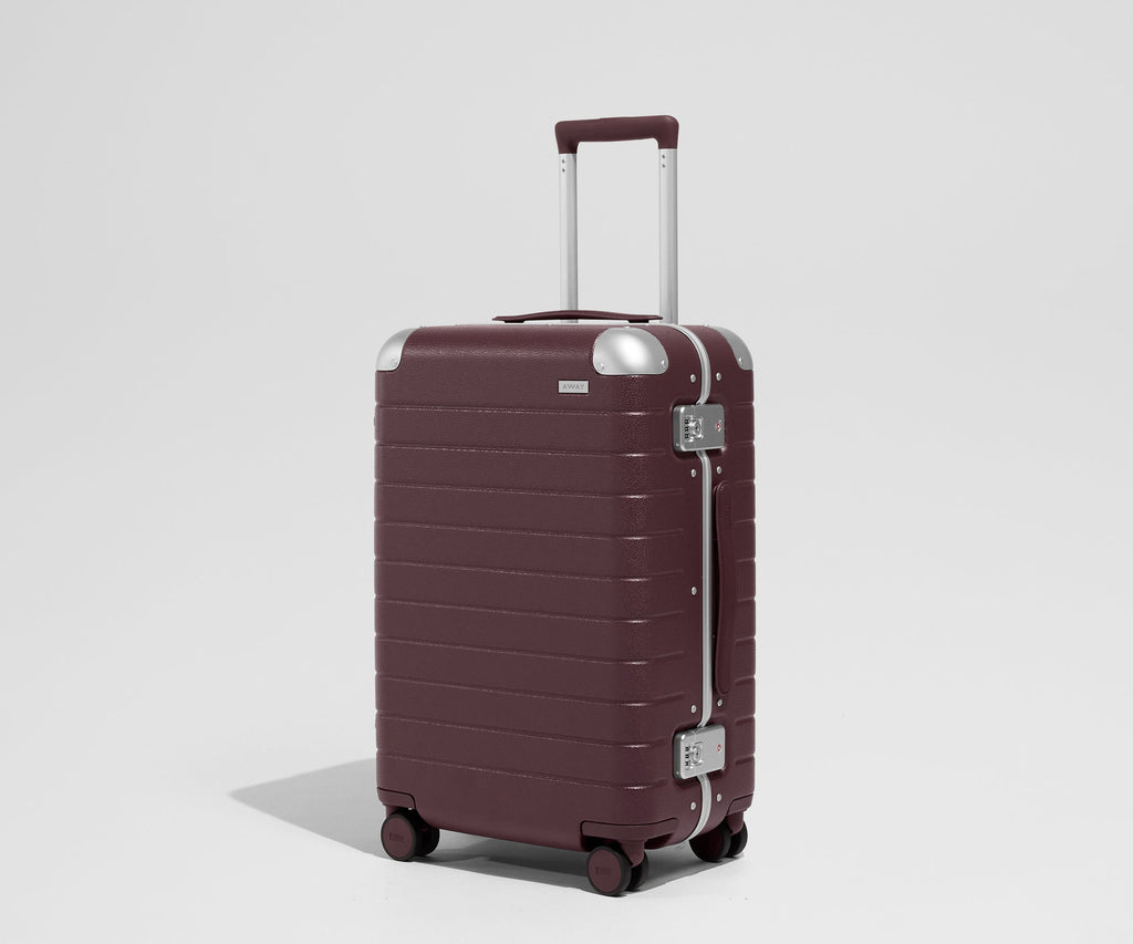 Away The Aluminum Edge Bigger Carry-On Suitcase - Oxblood Red