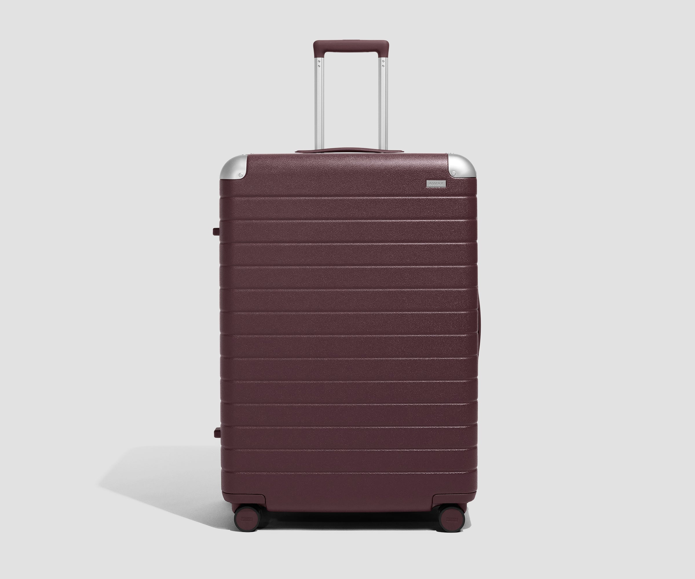 Away The Aluminum Edge Large Suitcase - Oxblood Red