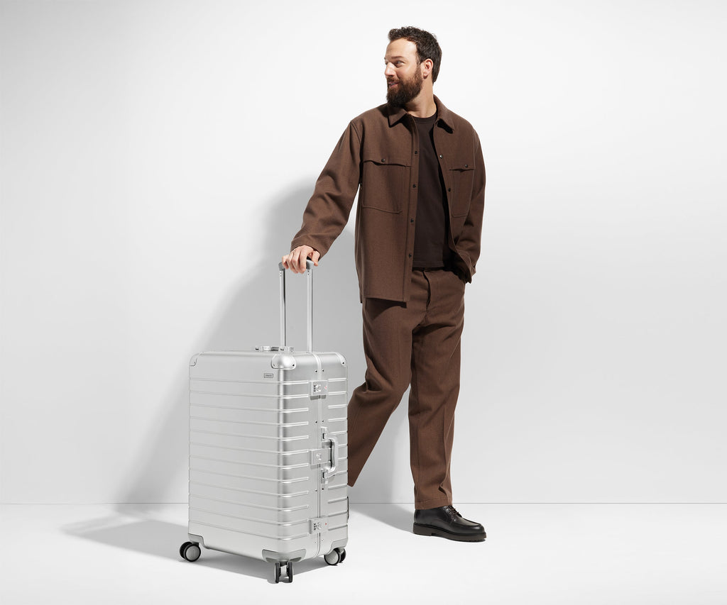 Away The Large: Aluminum Edition Suitcase - Rose Gold