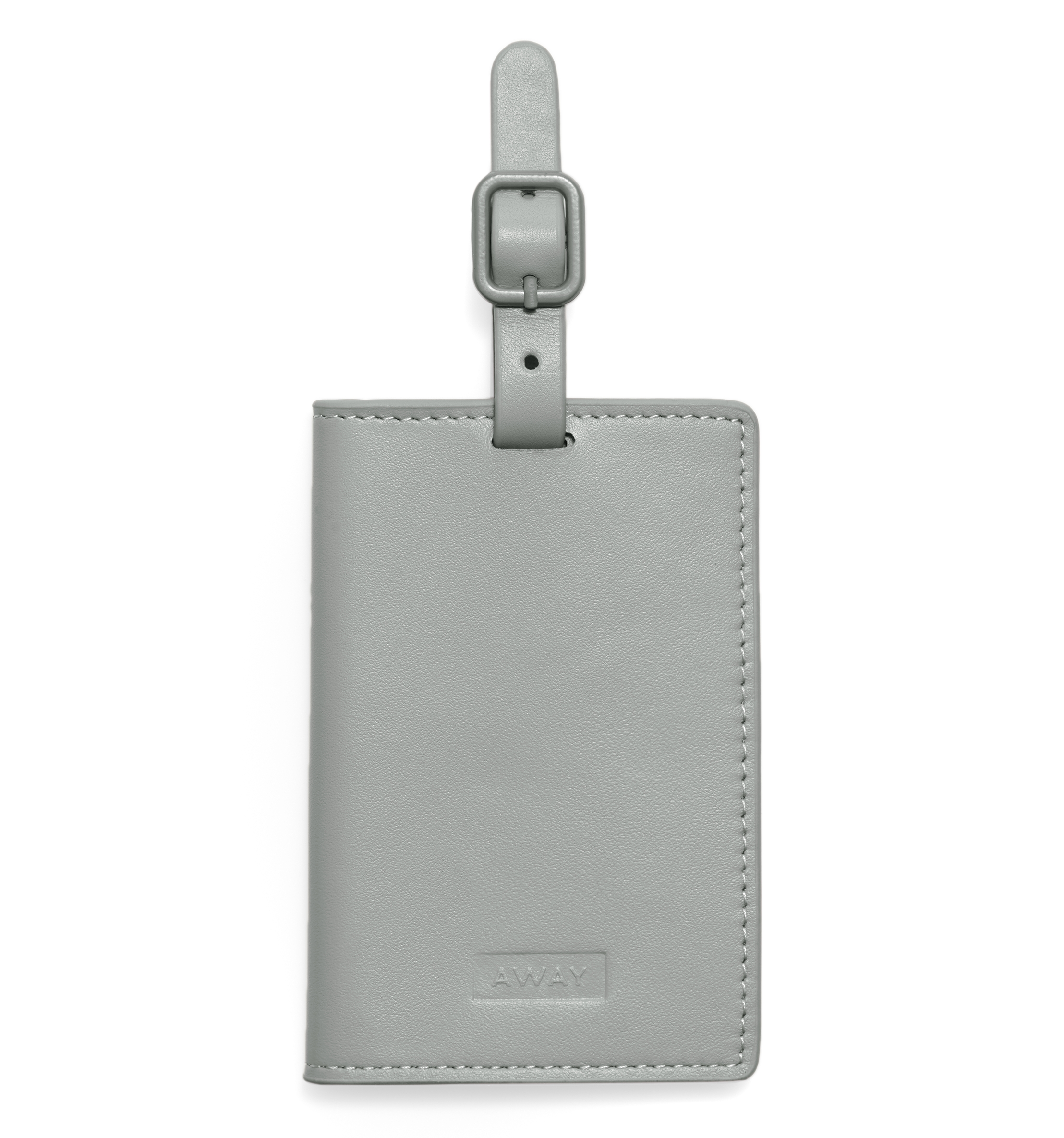 Away Aluminum Luggage Tag in Silver Standard