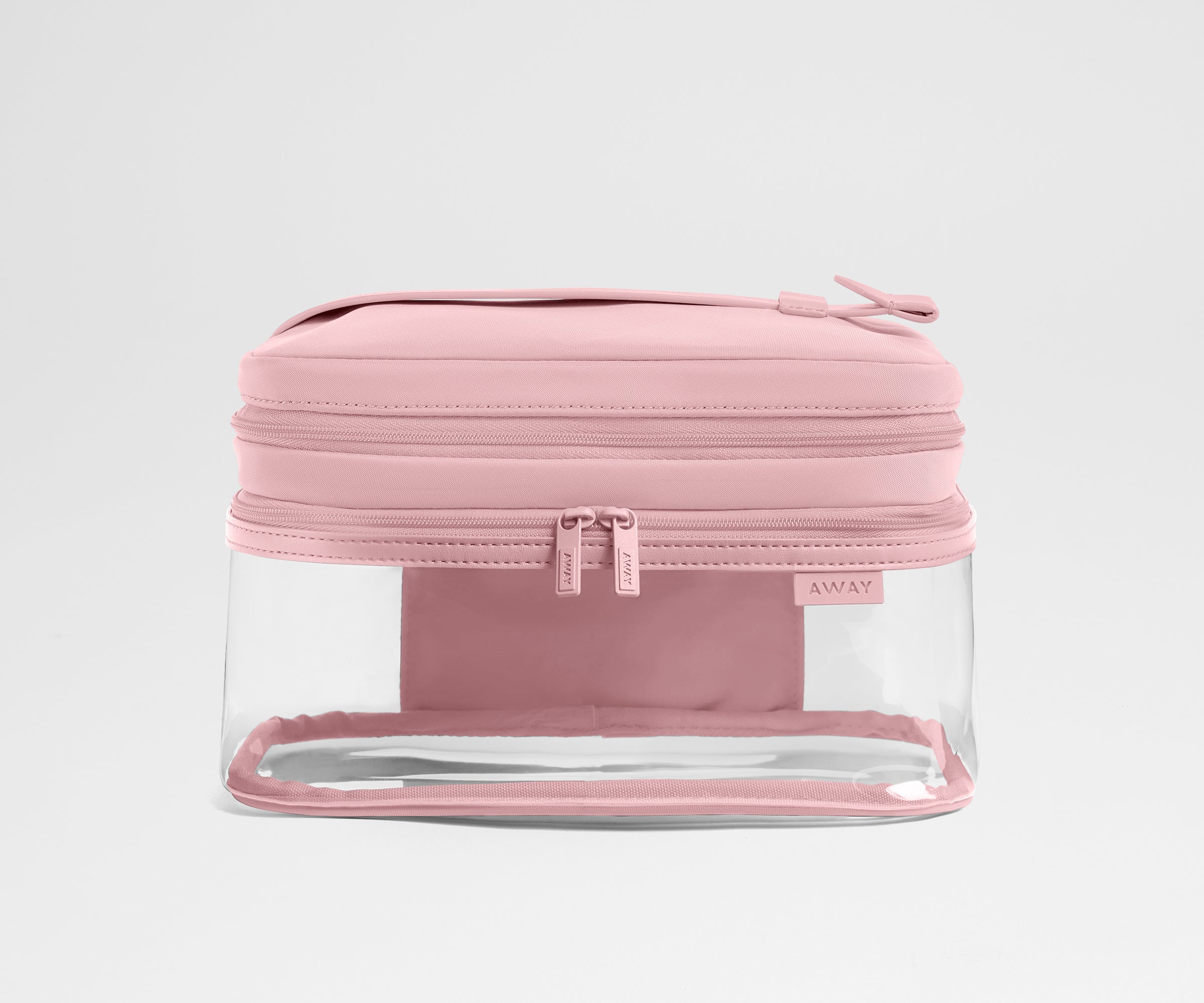 Away Clear Cosmetic Case Toiletry Bag - Blush Pink