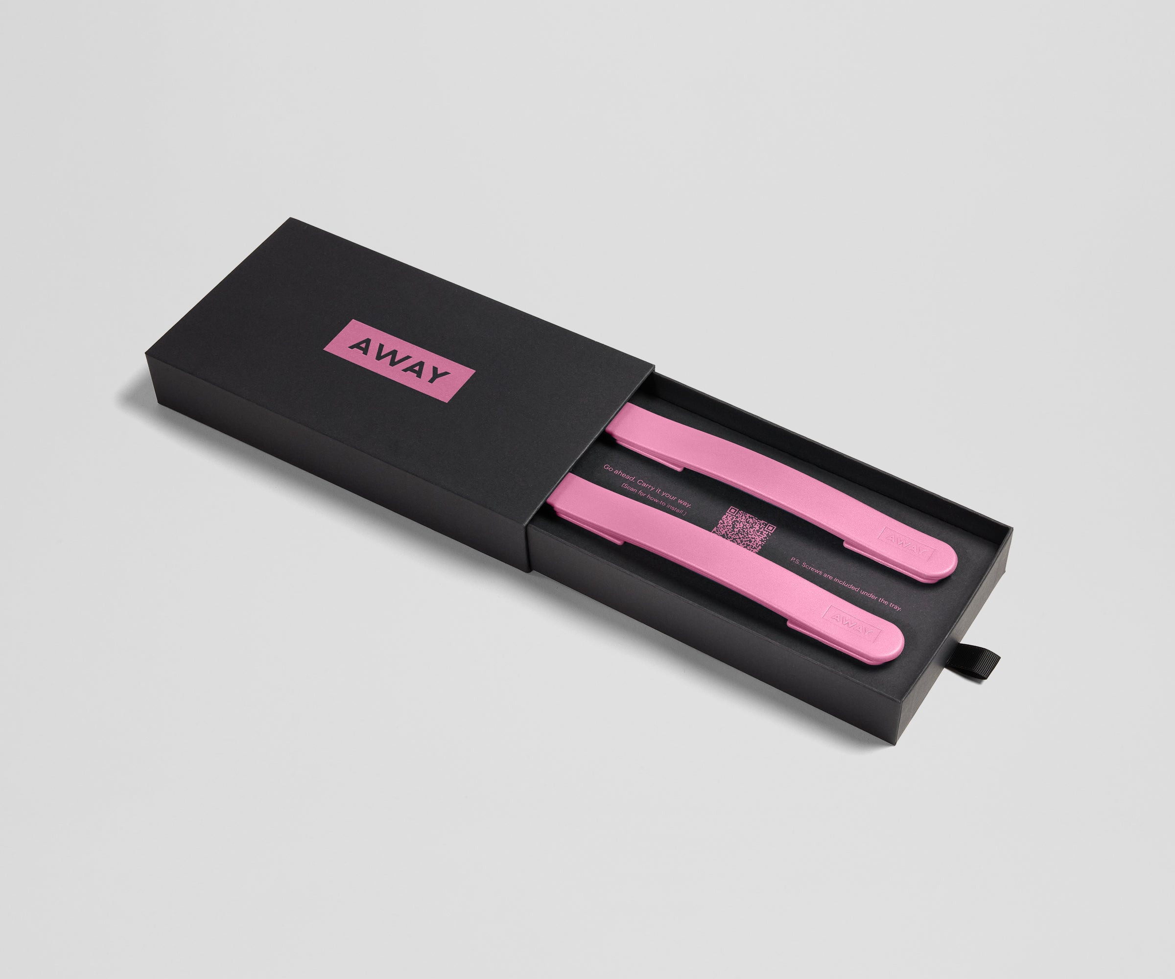 Away Custom Handle Set Suitcase - Peony Pink