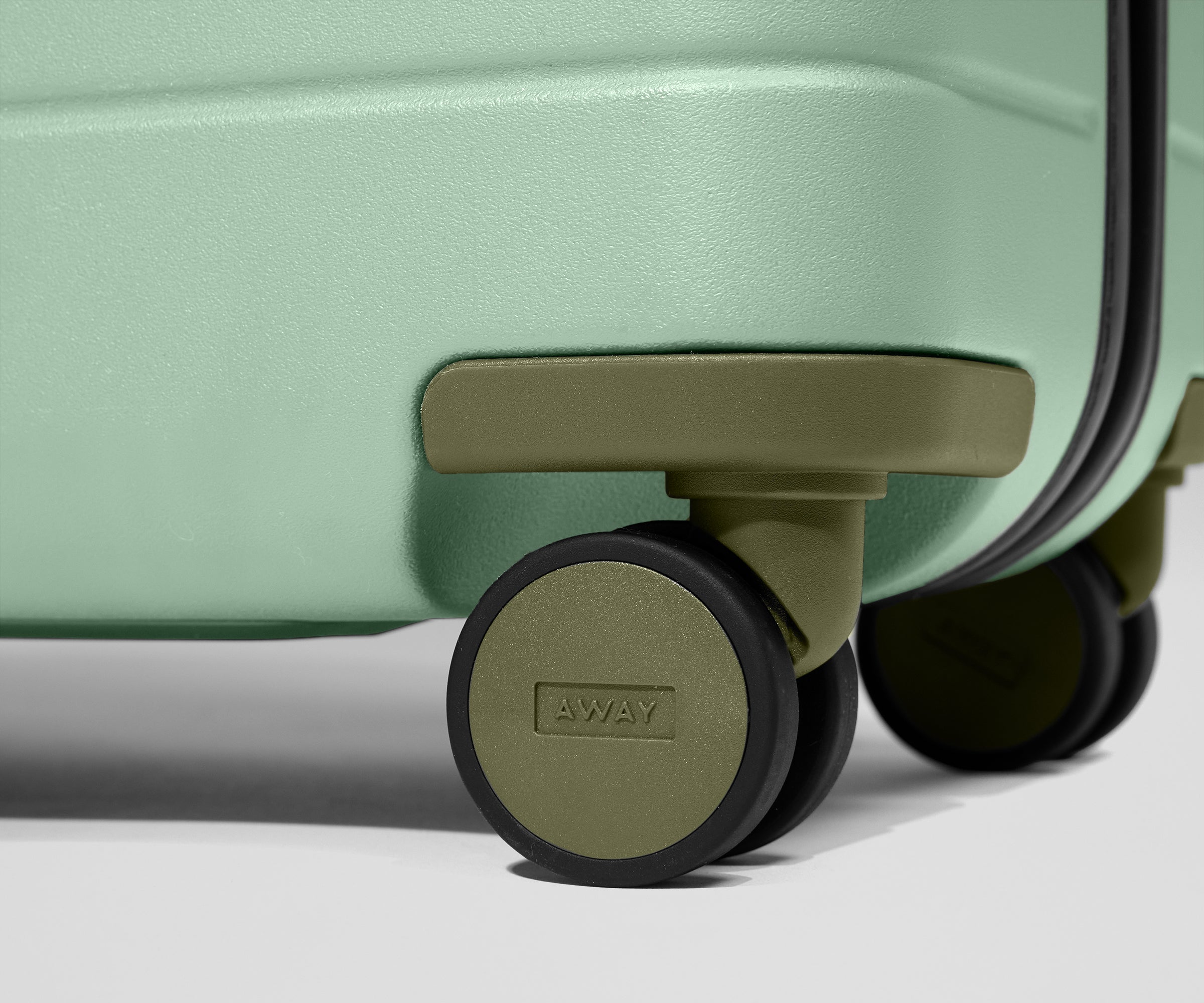 Away Custom Checked Wheel Set Suitcase - Olive Green