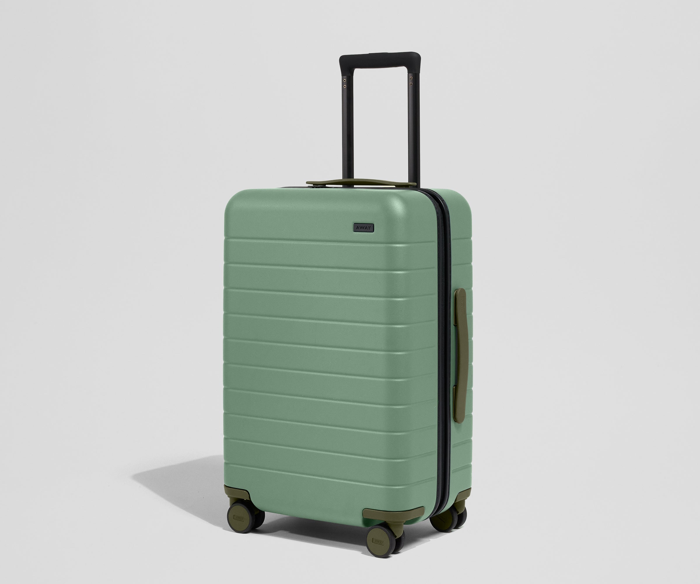 Away Custom Checked Wheel Set Suitcase - Olive Green