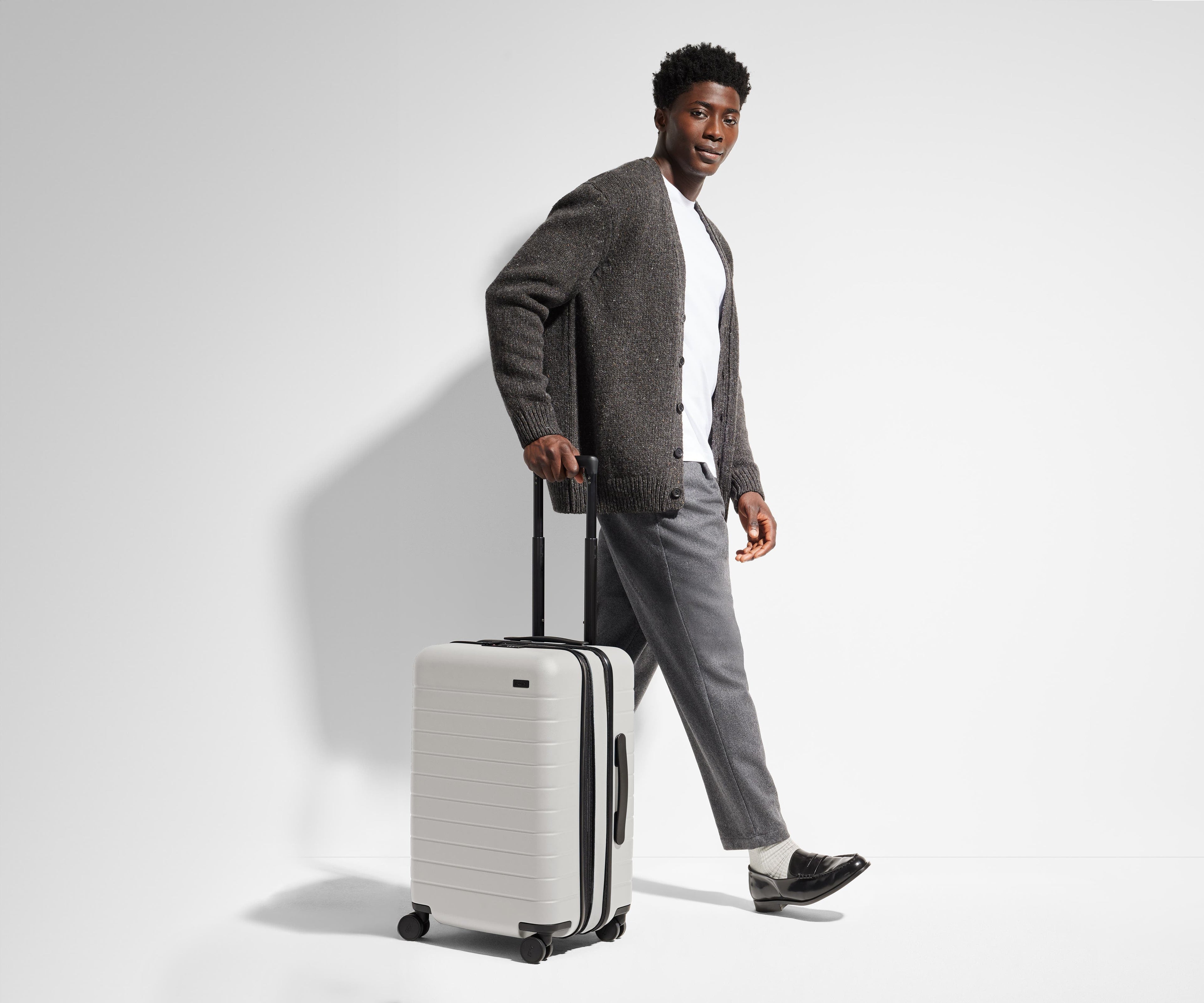 Away The Bigger Carry-On Flex Suitcase - Cloud Gray