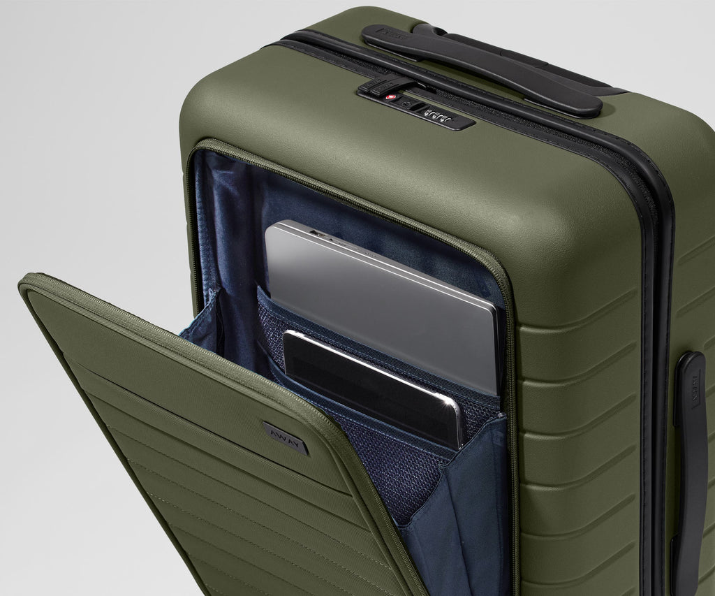 Away The Executive Carry-On Suitcase - Olive Green