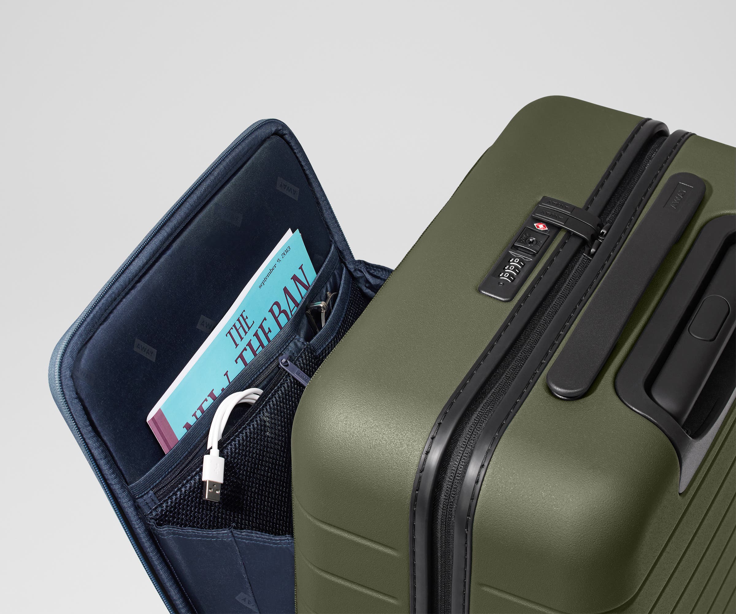Away The Executive Carry-On Suitcase - Olive Green