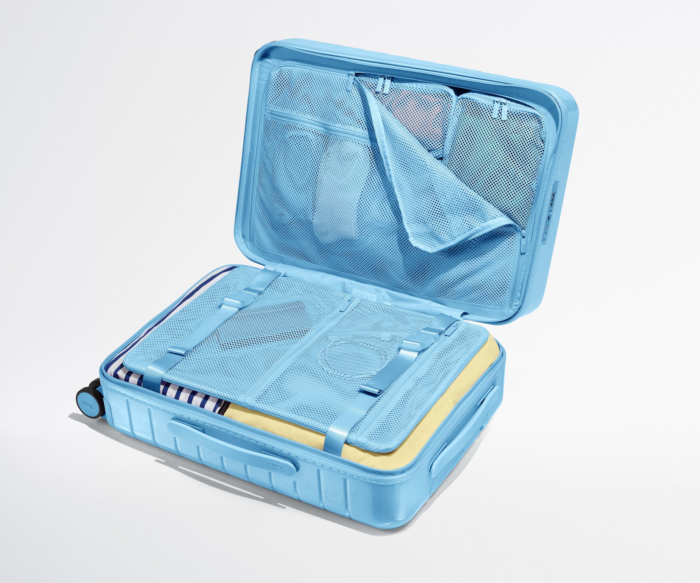 Away The Bigger Carry-On Suitcase - Glazed Opal Blue