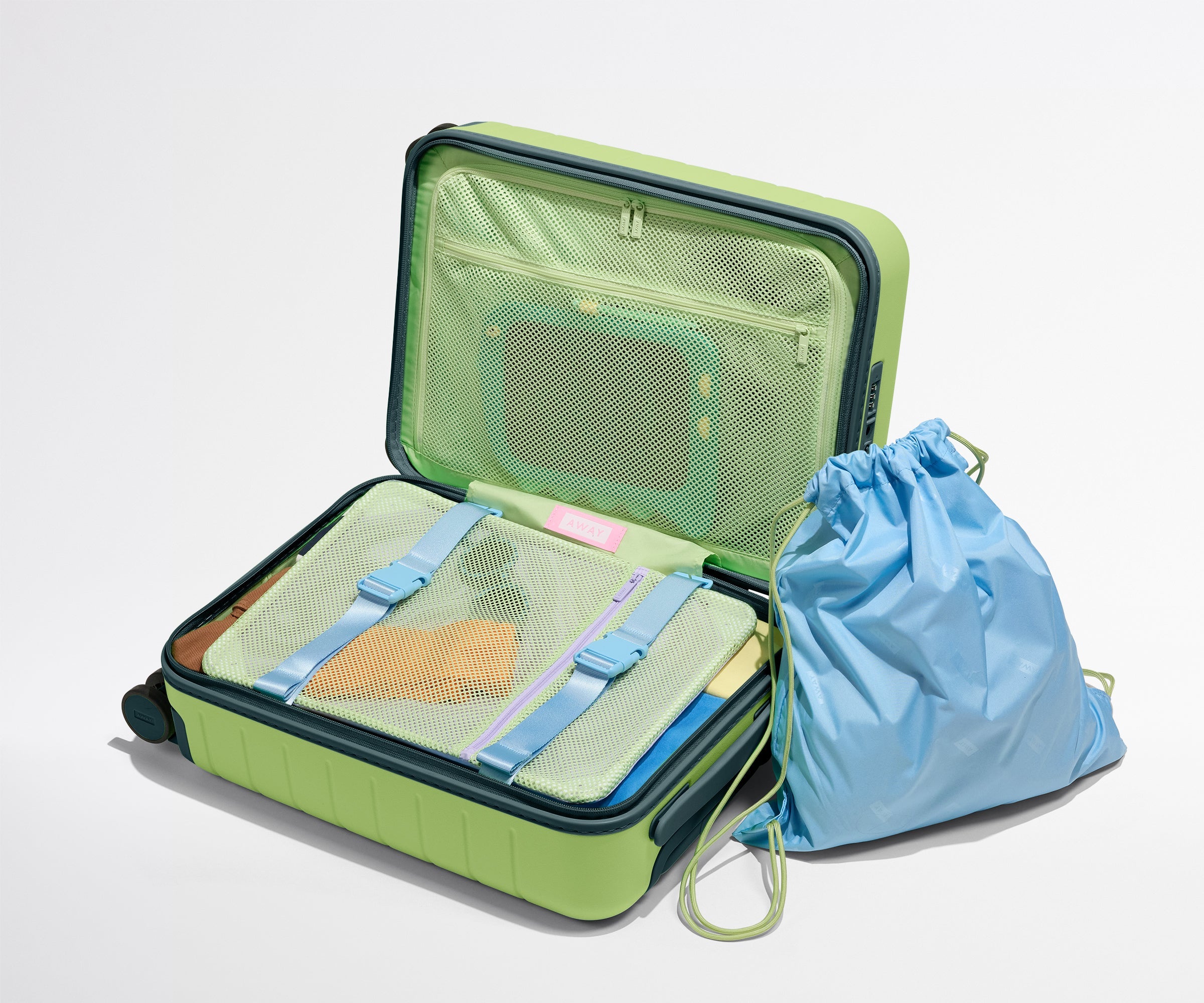 Away The Kids Carry-On Suitcase - Honeydew Green