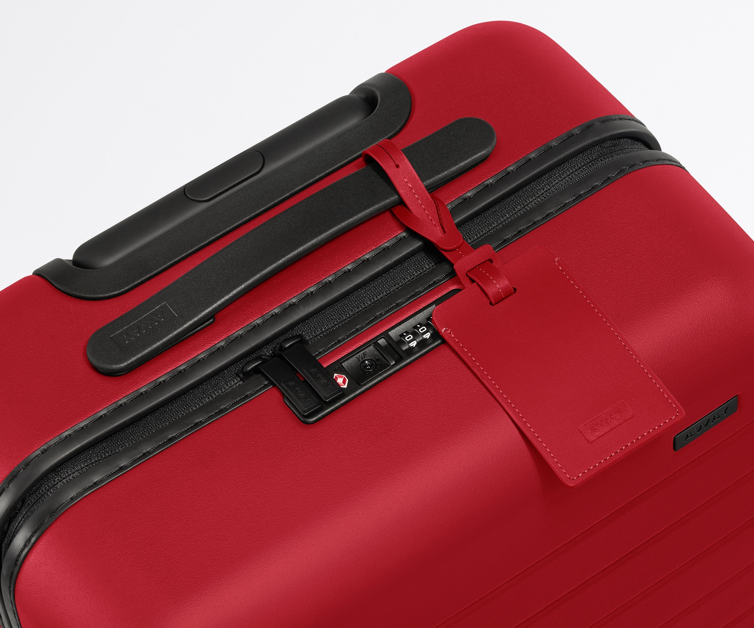 Away The Luggage Tag in Cherry Red