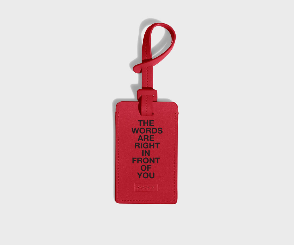 Away The Luggage Tag in The Words