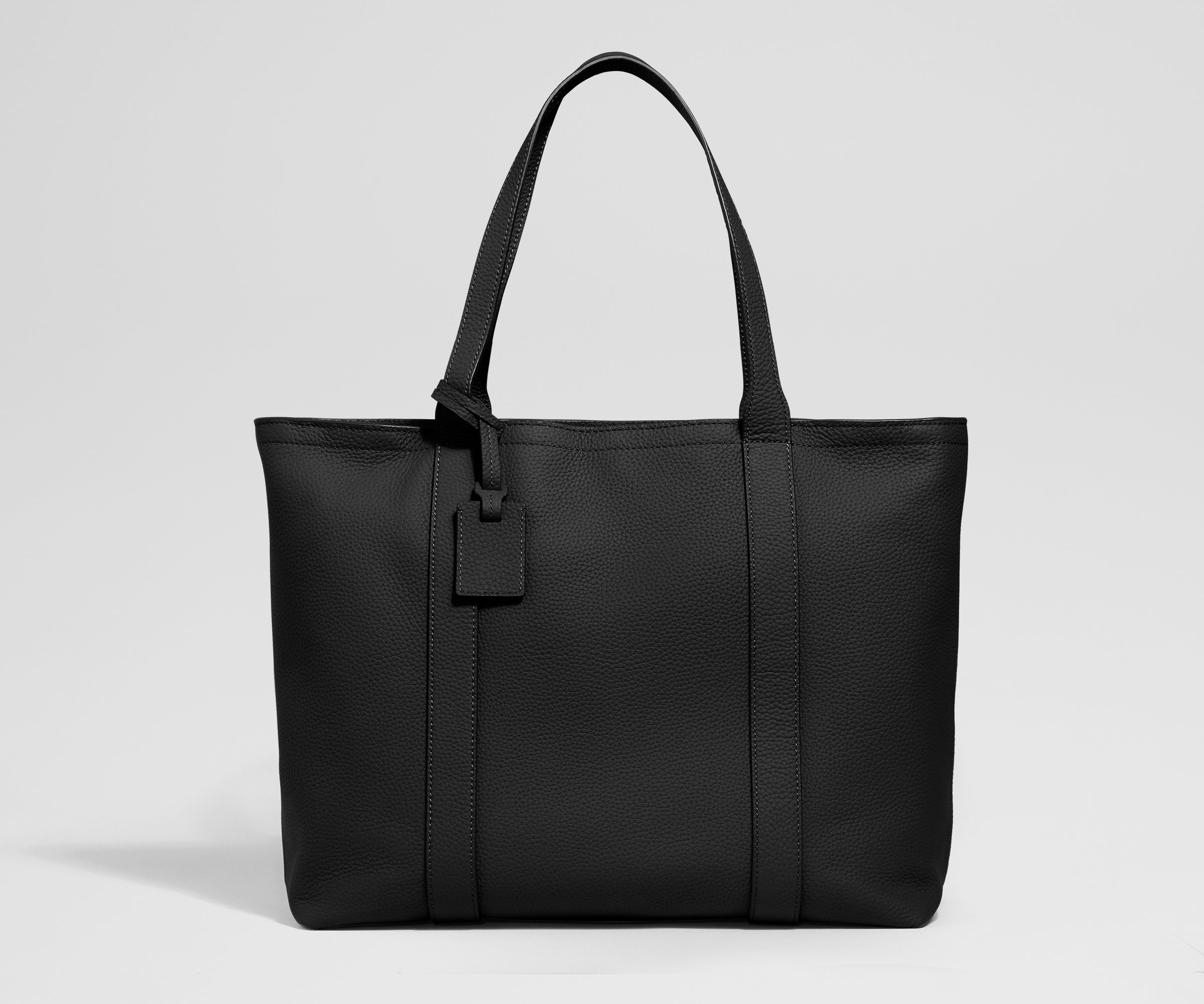 Away Leather Tote Tote Bag - Jet Black