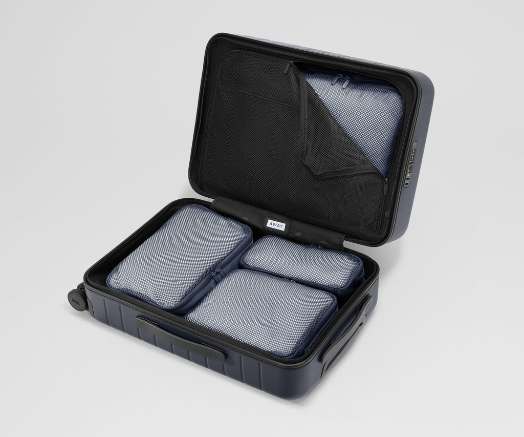 Away Compression Packing Cubes in Navy Blue