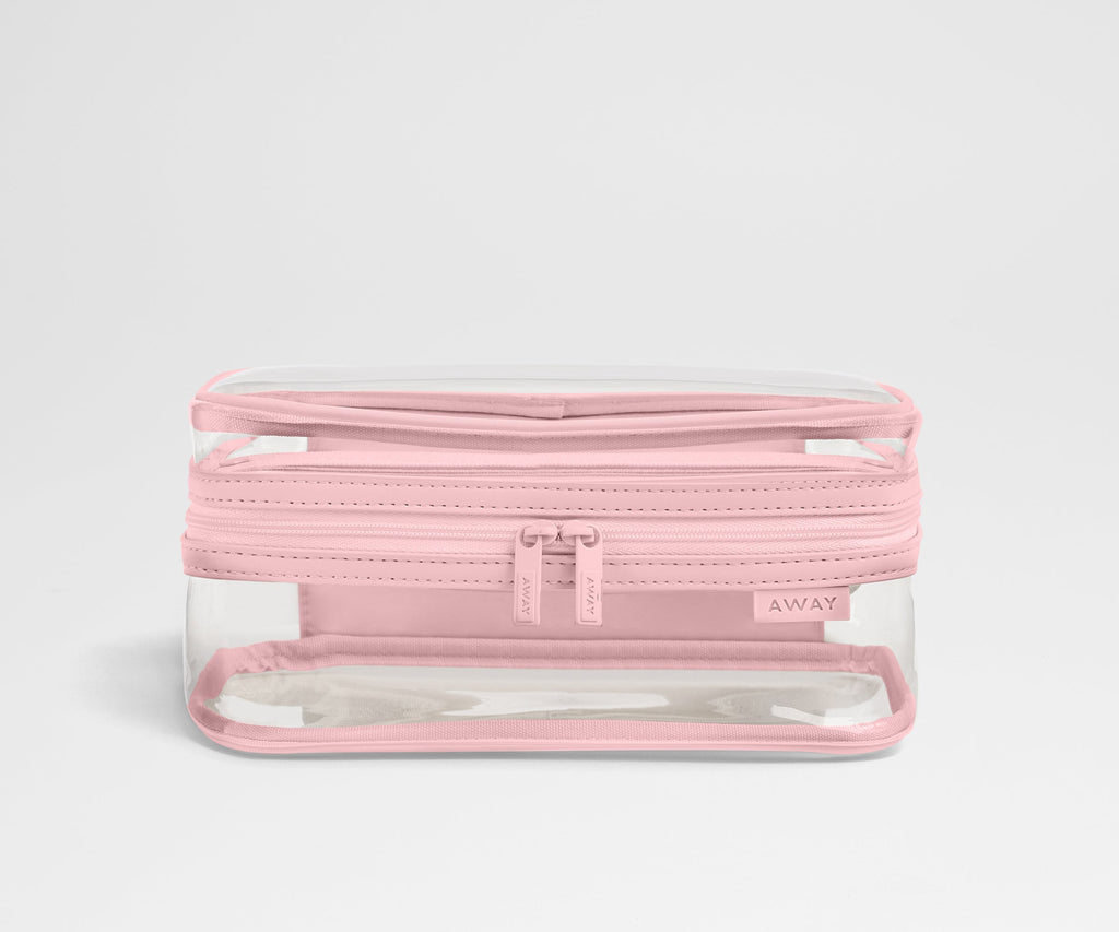 Away Clear Toiletry Bag in Blush Pink