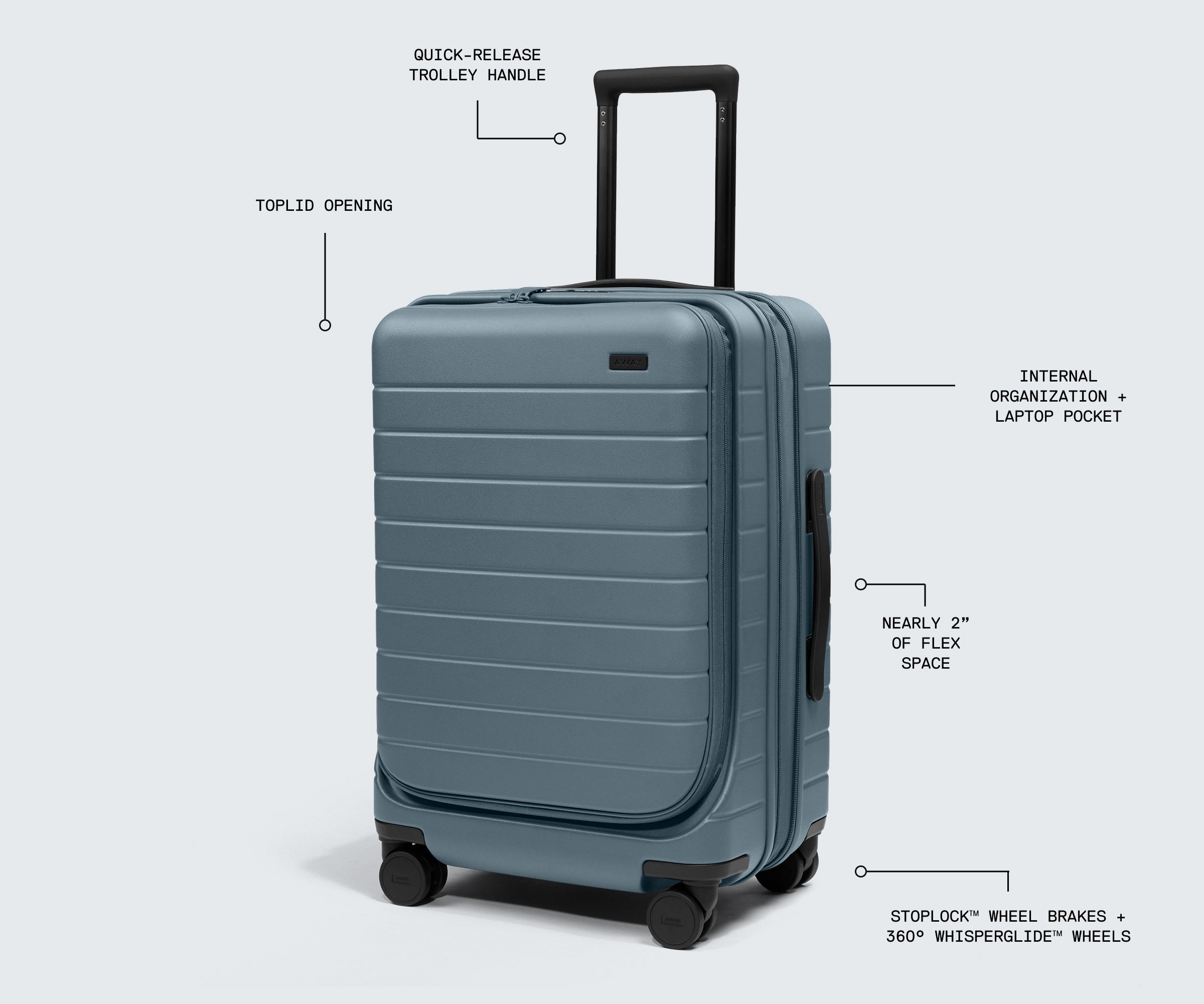 Away Topside Bigger Carry-On Suitcase - Nautical