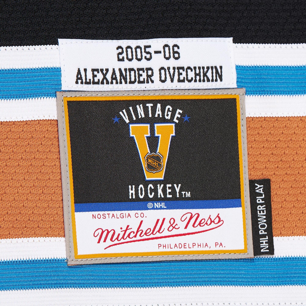Men's Mitchell & Ness Alexander Ovechkin Black Washington Capitals 2005/06 Power Play Jersey