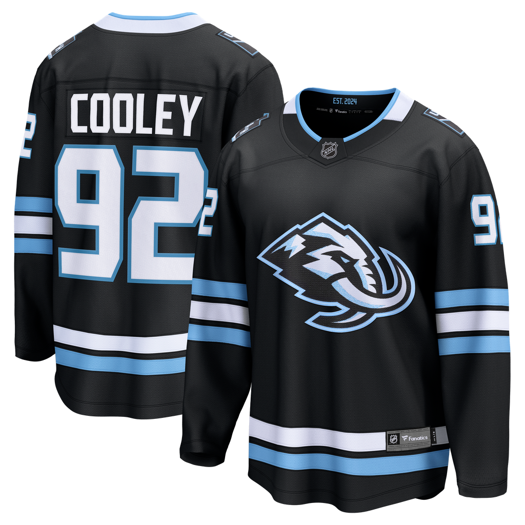 Utah Mammoth Fanatics Home Breakaway Jersey - Black - Logan Cooley - Mens