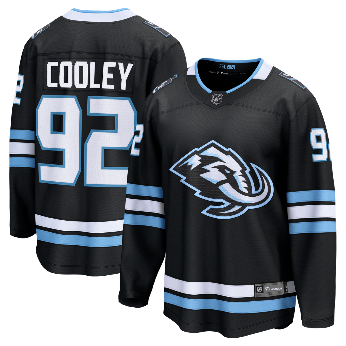 Utah Mammoth Fanatics Home Breakaway Jersey - Black - Logan Cooley - Mens
