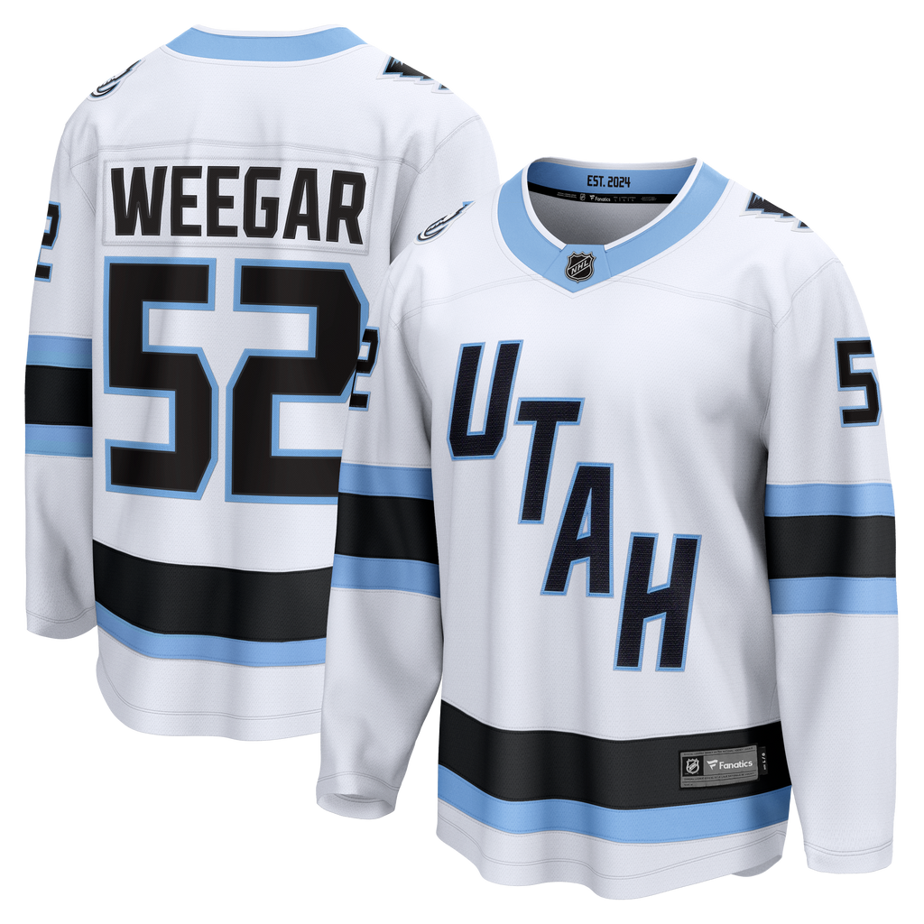 Utah Mammoth Fanatics Away Breakaway Jersey - White - MacKenzie Weegar - Mens