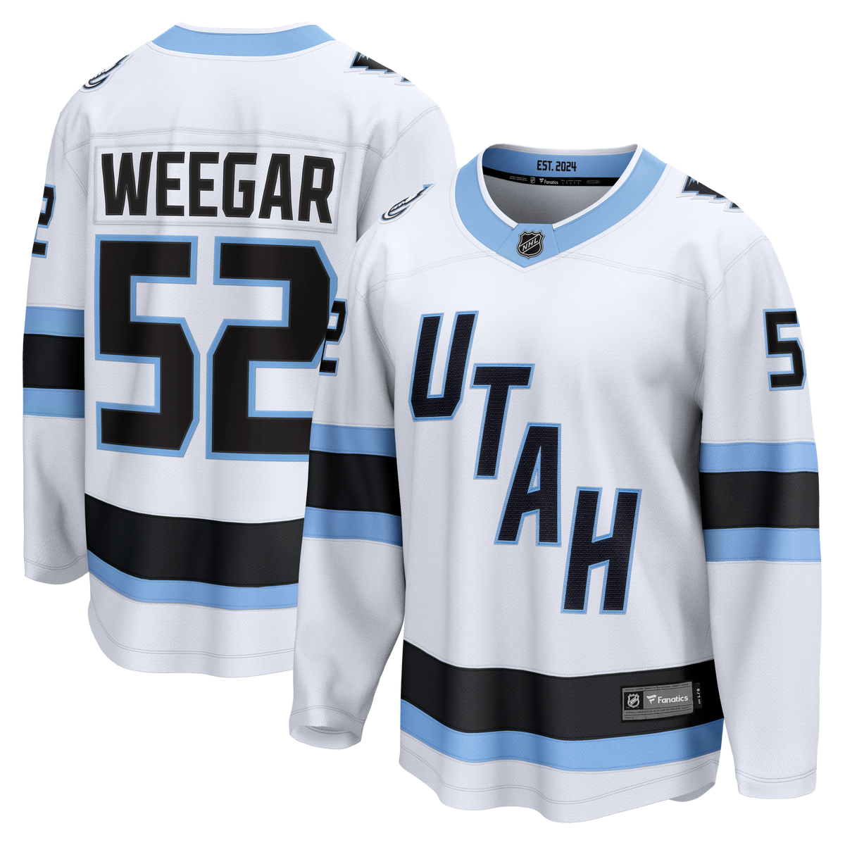 Utah Mammoth Fanatics Away Breakaway Jersey - White - MacKenzie Weegar - Mens