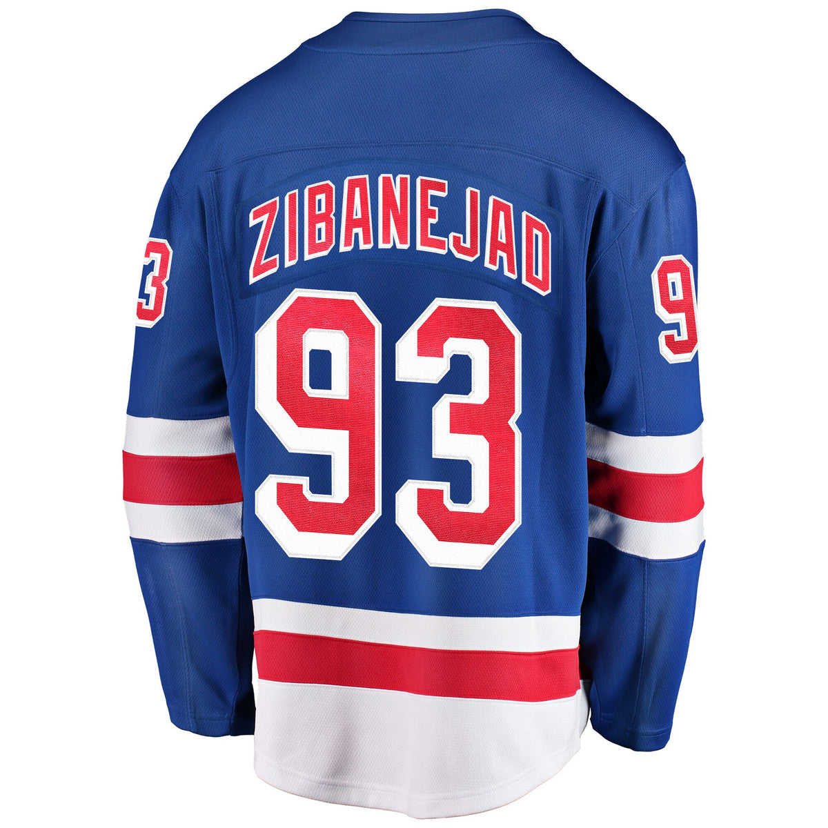 New York Rangers Fanatics Home Breakaway Jersey - Blue - Mika Zibanejad - Mens