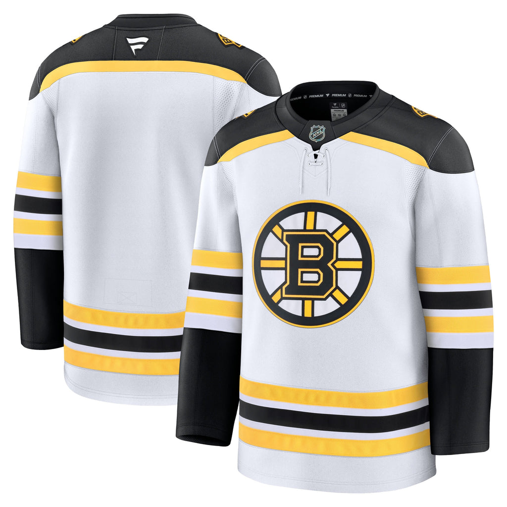 Boston Bruins Fanatics Branded Away Premium Jersey - White - Mens