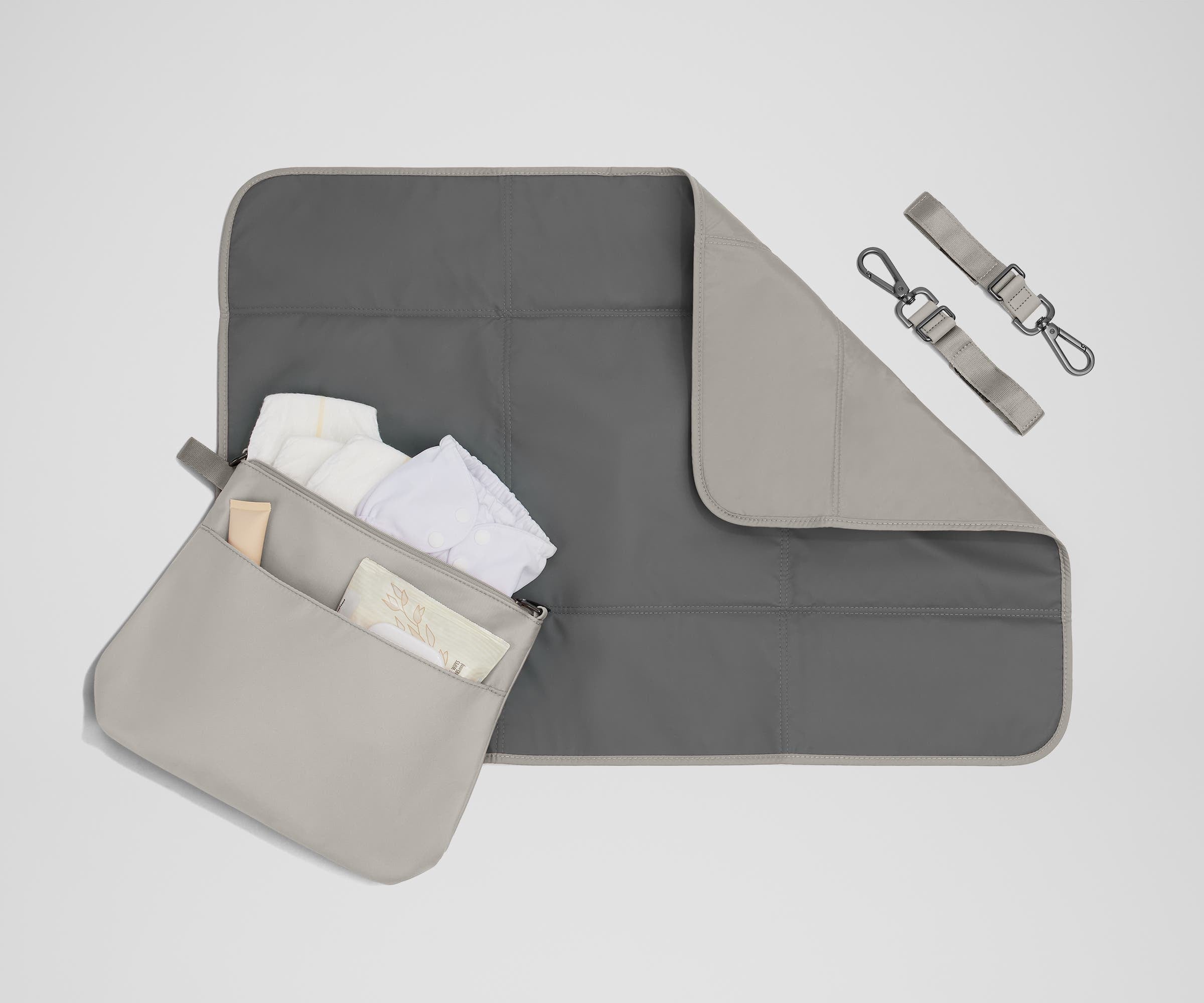 Away The Double Diaper Tote Diaper Bag - Cloud Gray