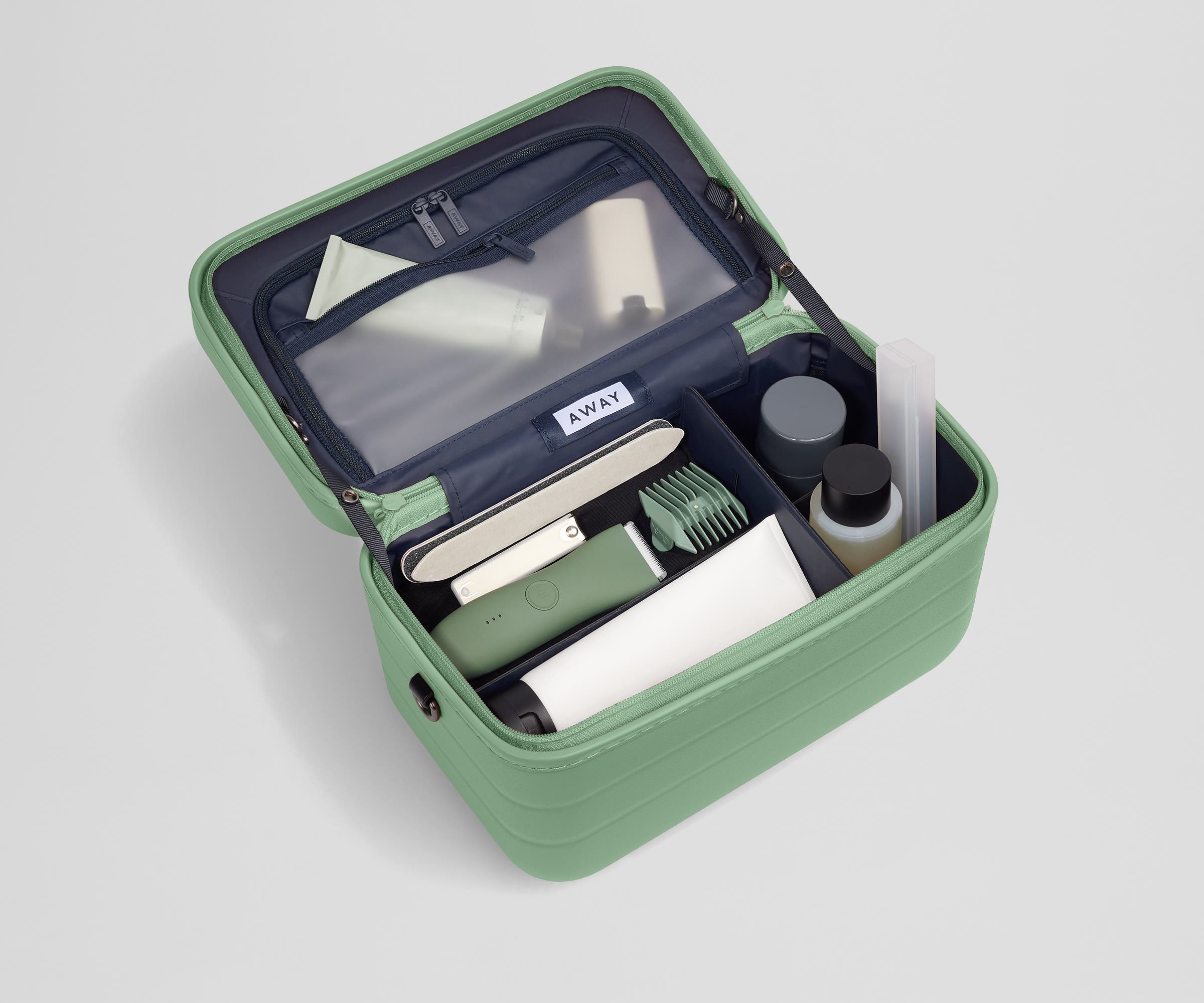 Away The Train Case Toiletry Bag - Sea Green