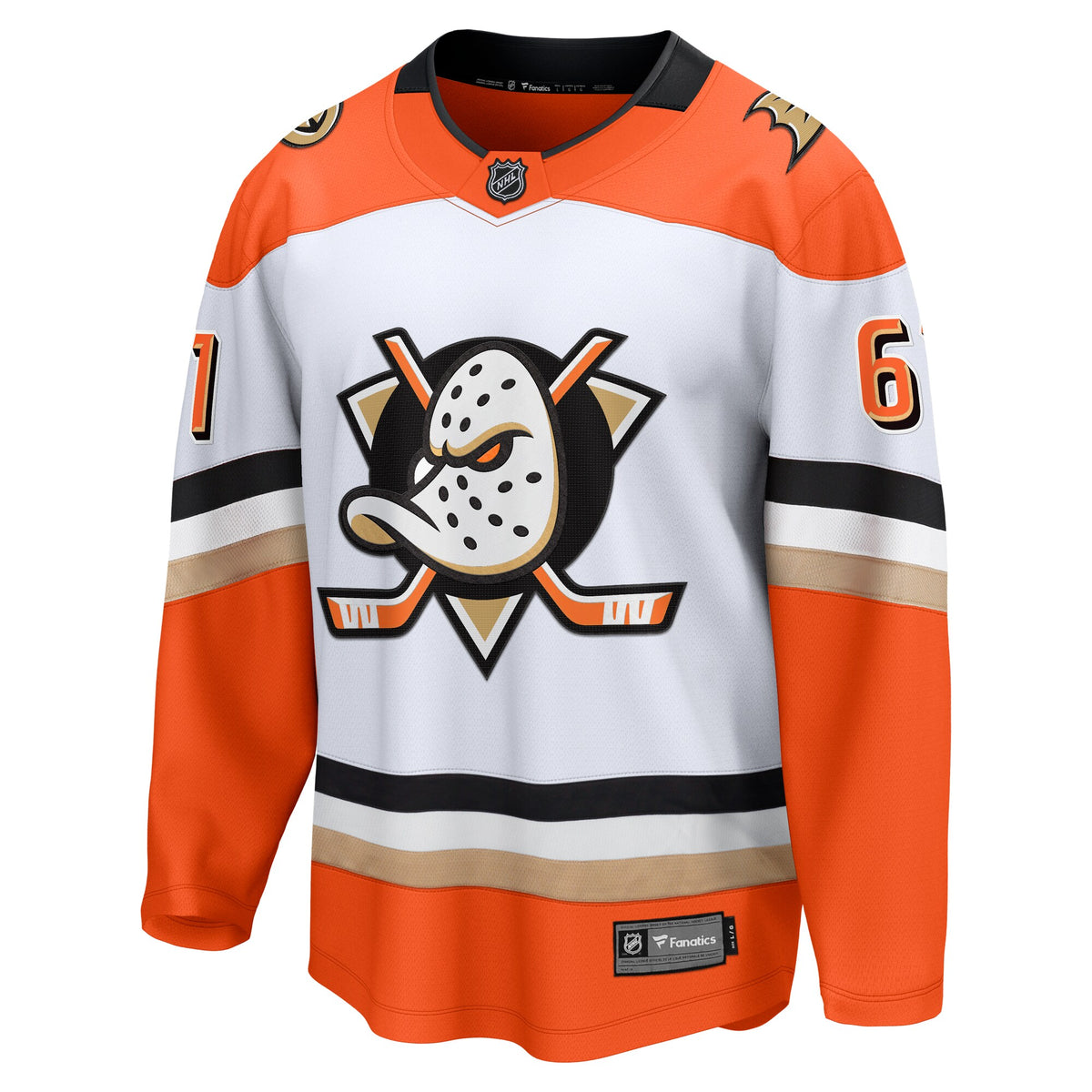 Anaheim Ducks Fanatics Branded Away Breakaway Jersey - White - Cutter Gauthier - Mens