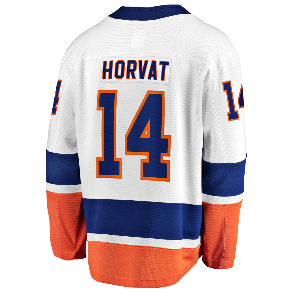 New York Islanders Fanatics Away Breakaway Jersey - White - Bo Horvat - Mens