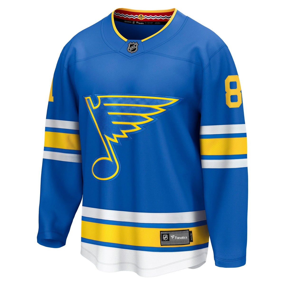 St. Louis Blues Fanatics Branded Home Breakaway Jersey - Blue - Dylan Holloway - Mens