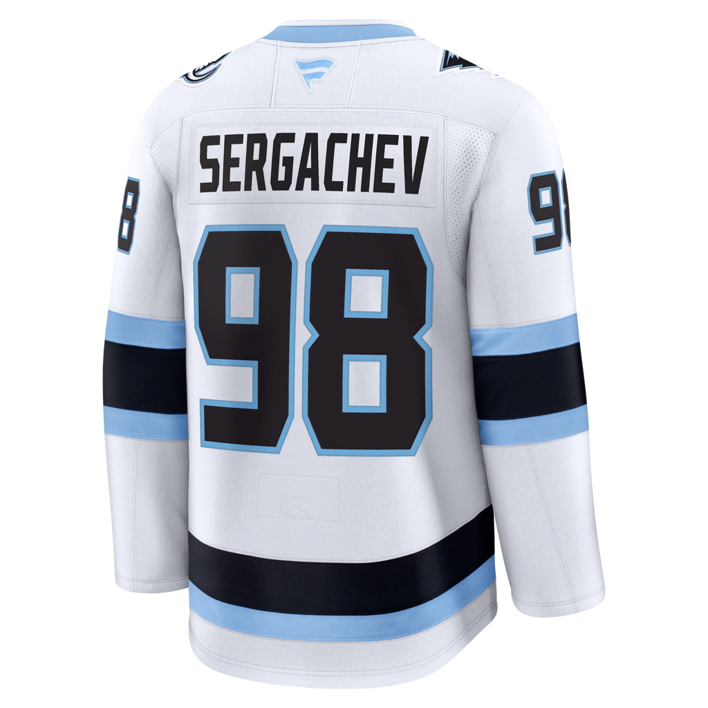 Utah Mammoth Fanatics Away Premium Jersey - White - Mikhail Sergachev - Mens