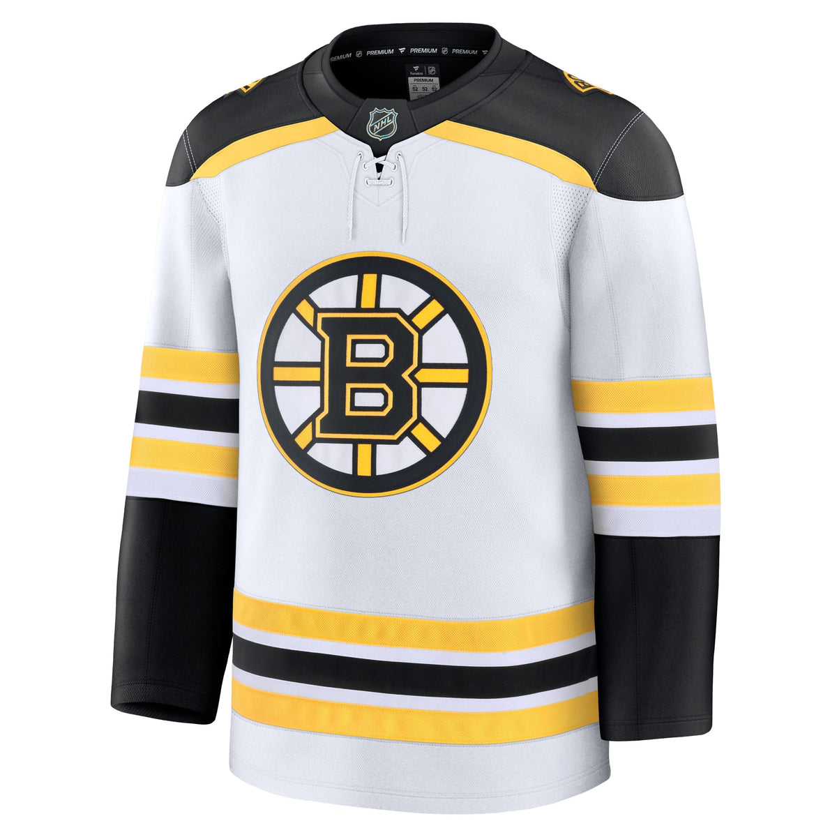 Boston Bruins Fanatics Branded Away Premium Jersey - White - Mens
