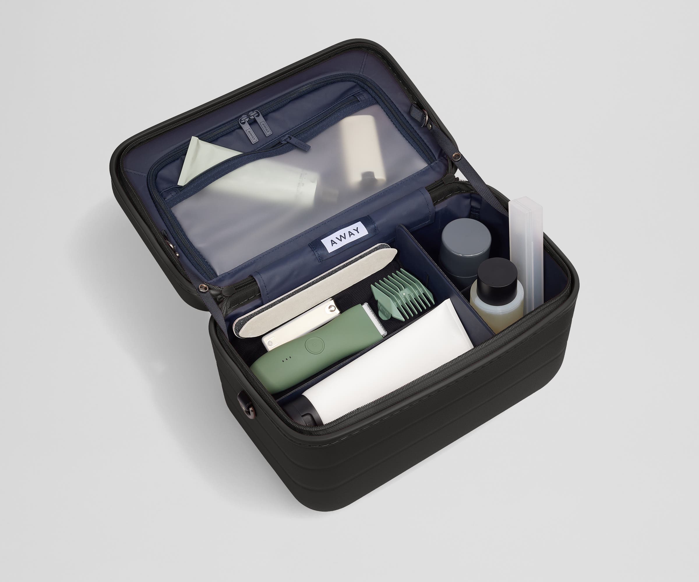Away The Train Case Toiletry Bag - Jet Black