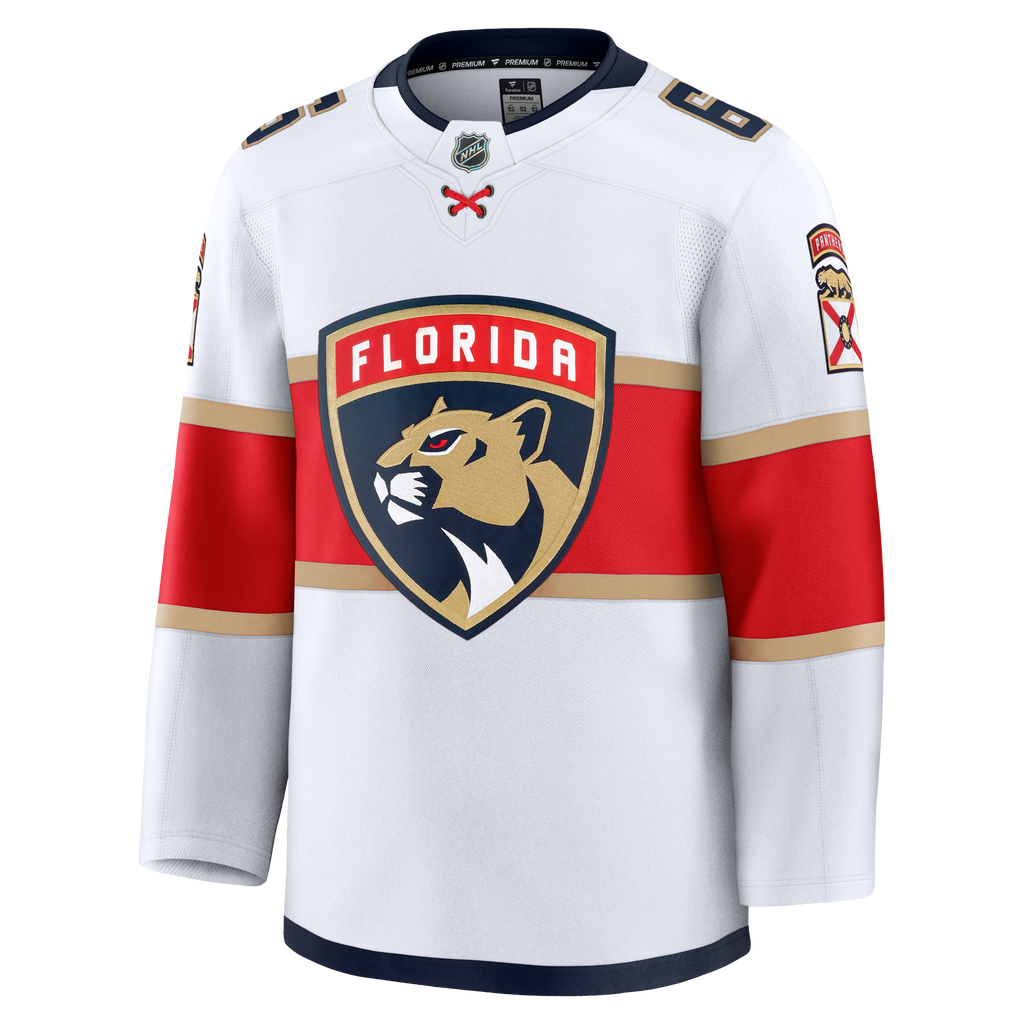 Florida Panthers Fanatics Away Premium Jersey - White - Radko Gudas - Mens