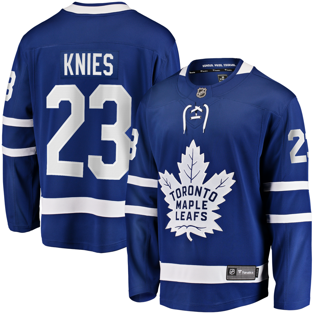 Toronto Maple Leafs Fanatics Home Breakaway Jersey - Blue - Matthew Knies - Mens