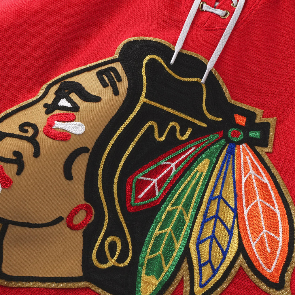 Men's Fanatics Connor Bedard Red Chicago Blackhawks Centennial Premium Player Jersey