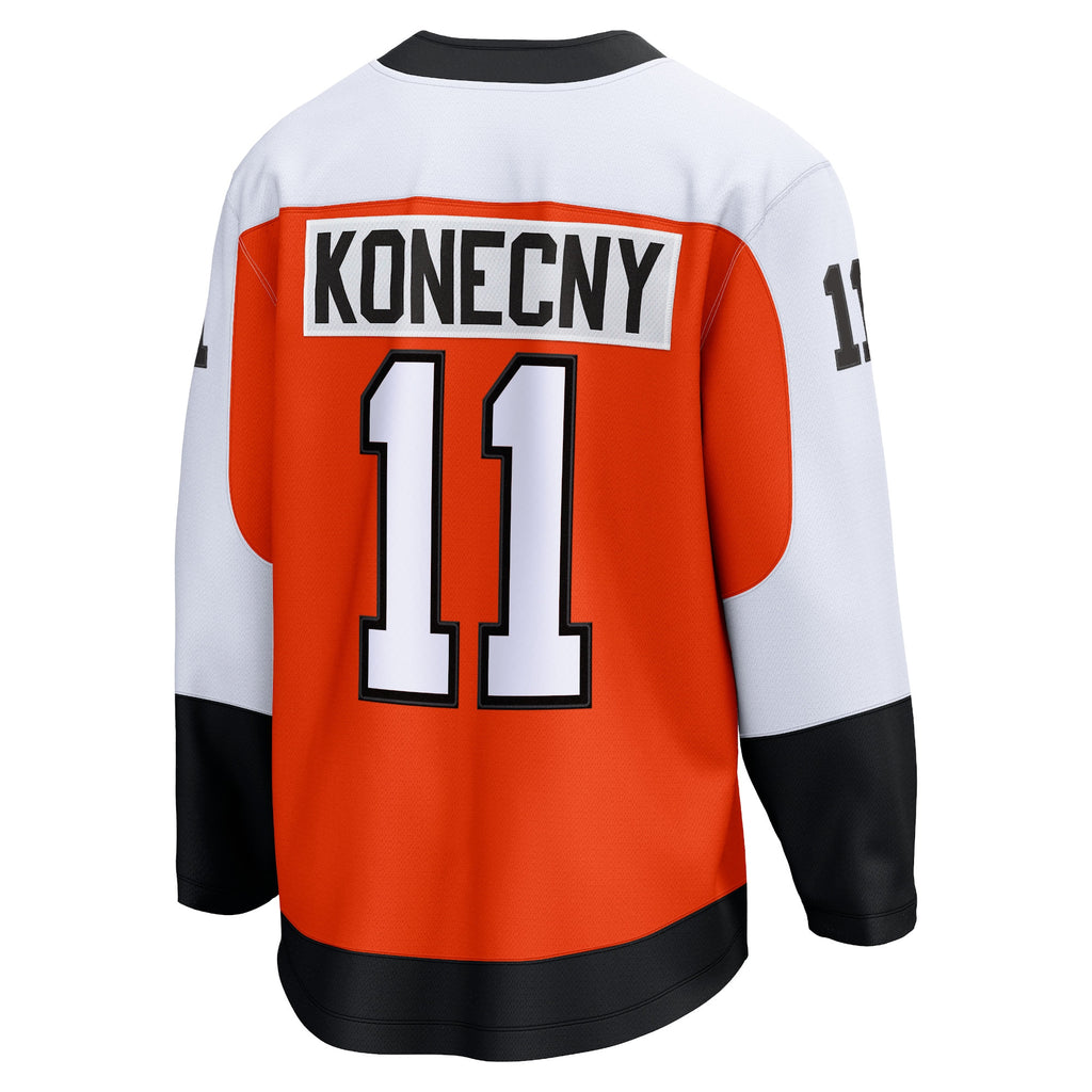 Men's Fanatics Travis Konecny Orange Philadelphia Flyers Home Breakaway Jersey