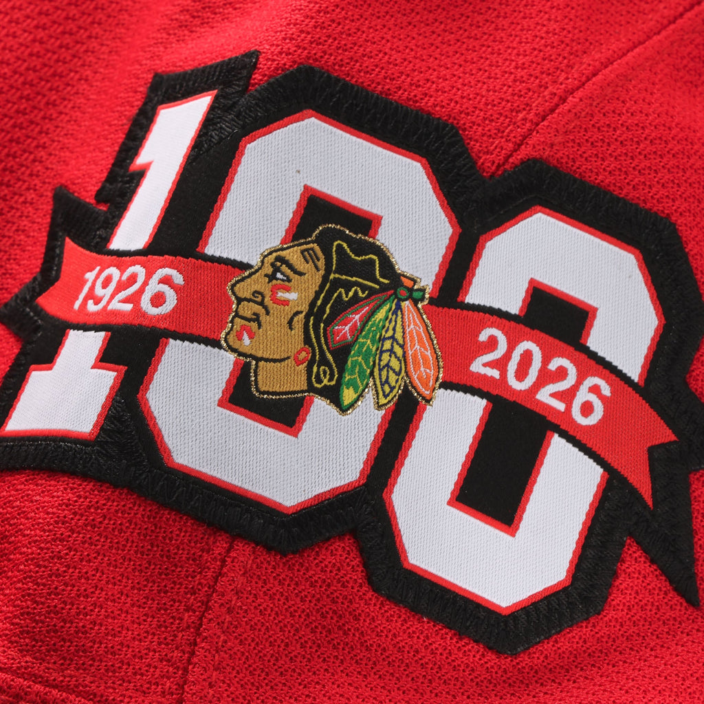 Men's Fanatics Connor Bedard Red Chicago Blackhawks Centennial Premium Player Jersey