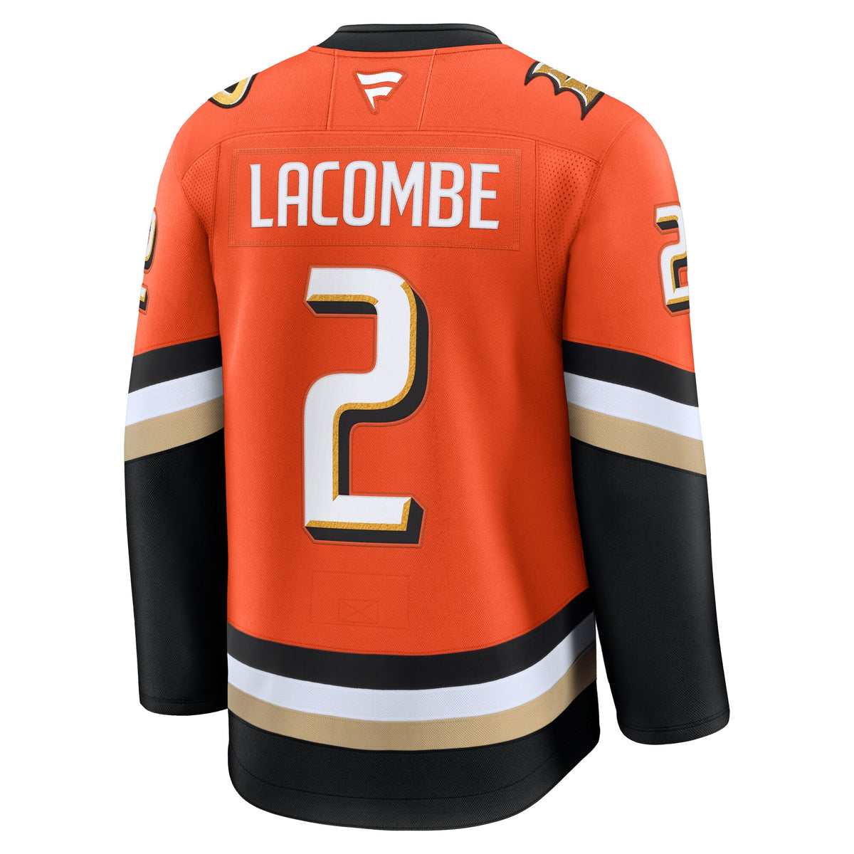 Anaheim Ducks Fanatics Home Premium Jersey - Orange - Jackson LaCombe - Mens