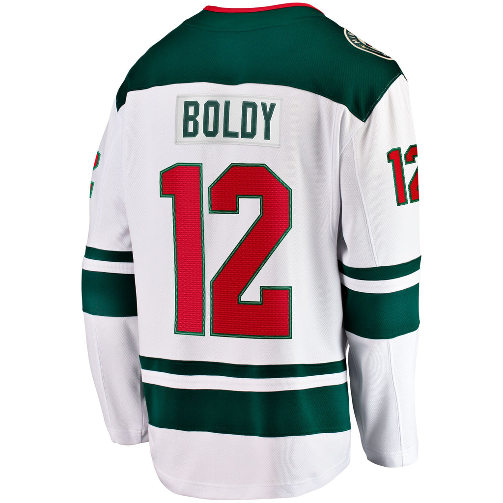 Minnesota Wild Fanatics Away Breakaway Jersey - White - Matt Boldy - Mens